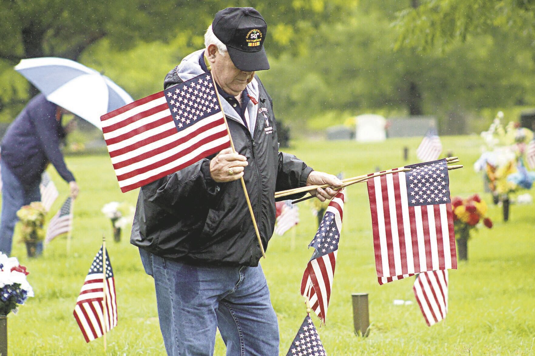 Flags for veterans